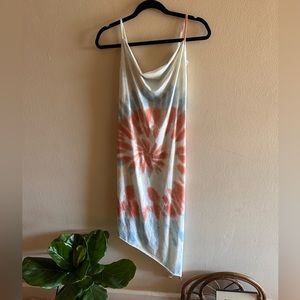Tie dye asymmetrical dress